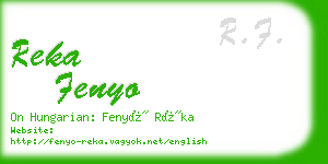 reka fenyo business card